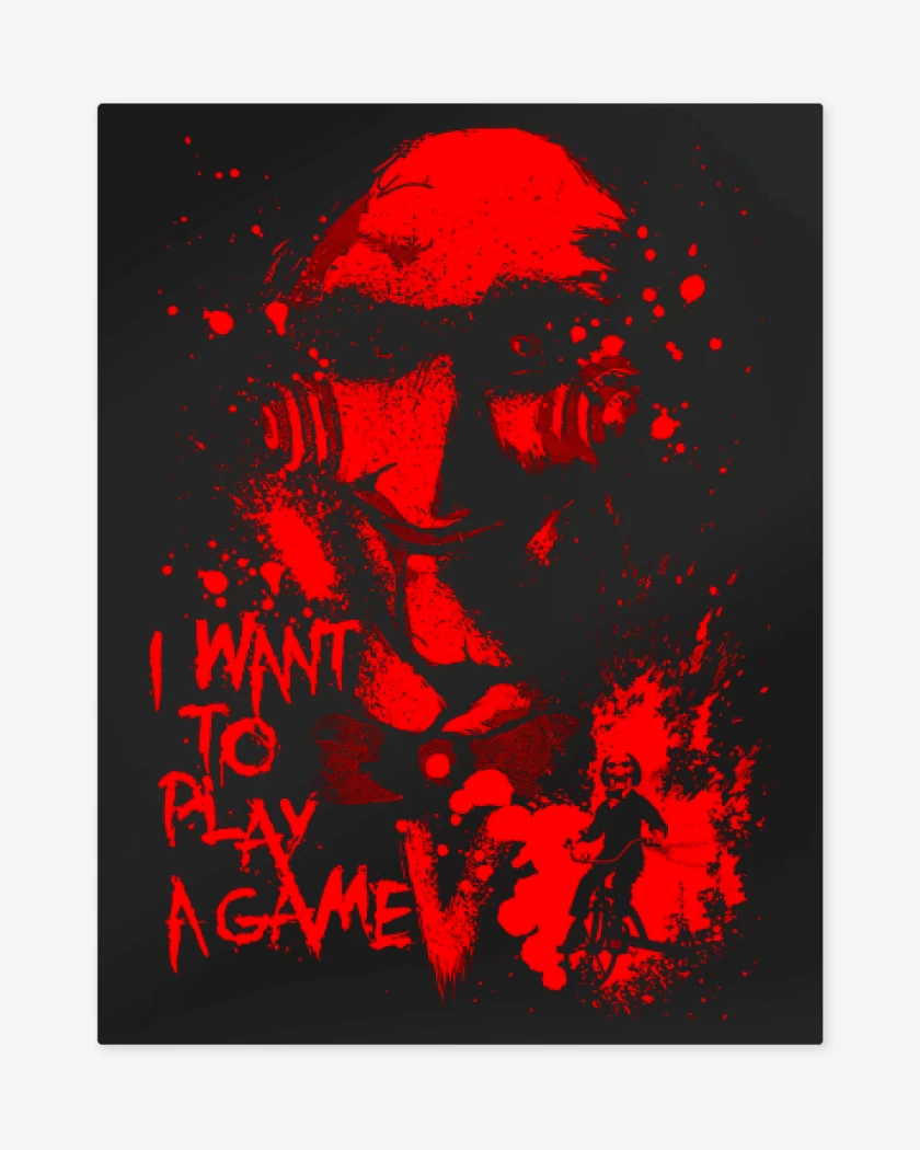 Print metalico Negro de Saw 