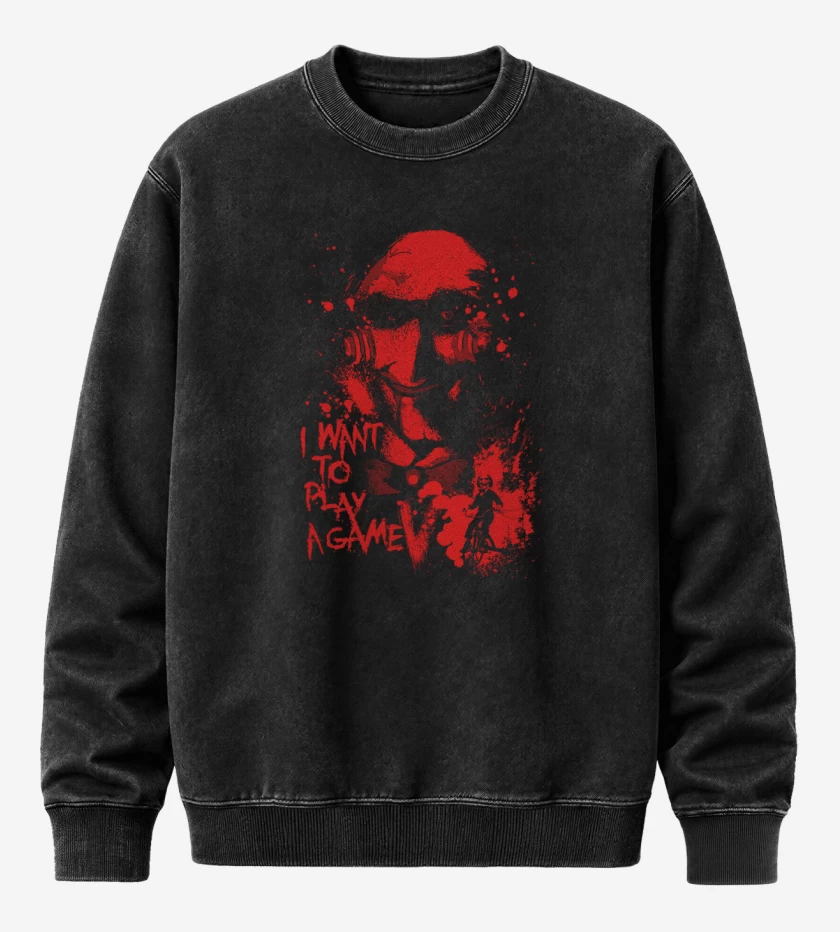 Poleron Polo Acid Wash Negro de Saw 