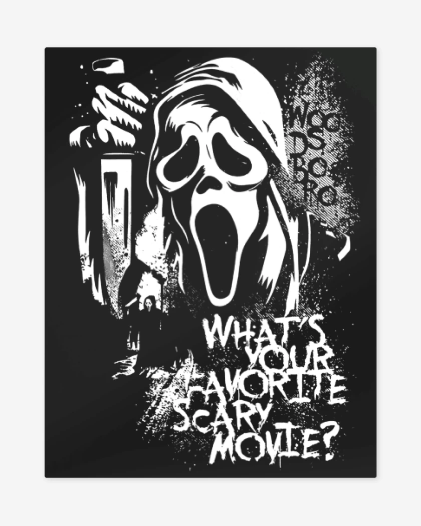 Print metalico Negro de Scream