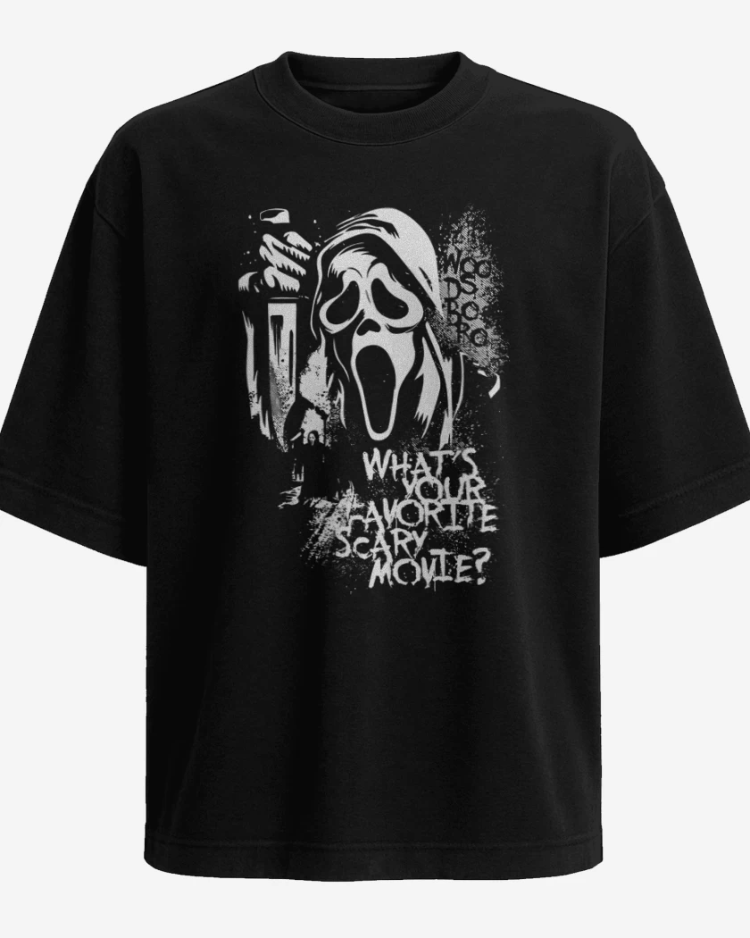 Polera Oversize Negro de Scream