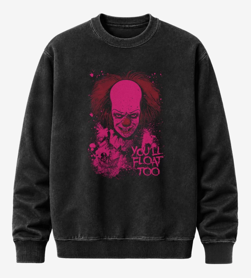 Poleron Polo Acid Wash Negro de Eso