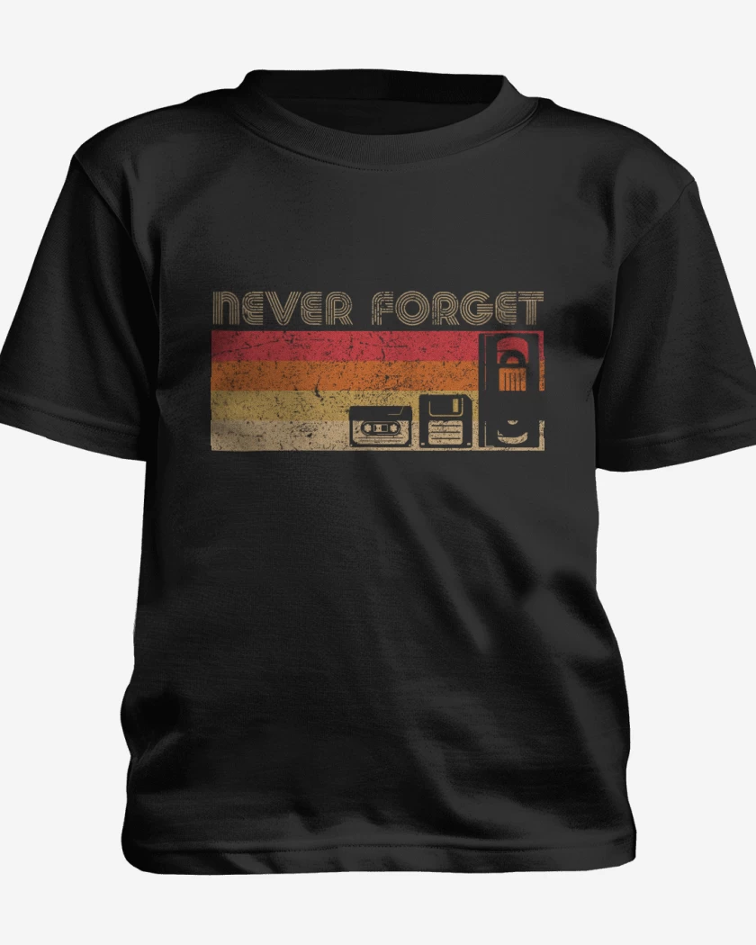 Polera de niño Negro de Never forget oleskul