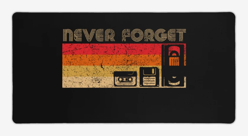 Mouse pad Gamer Negro de Never forget oleskul