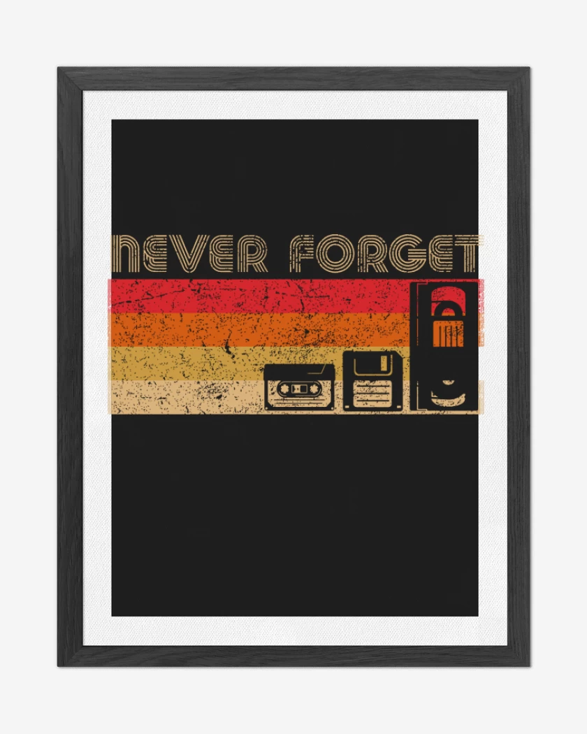Cuadro decorativo Negro de Never forget oleskul