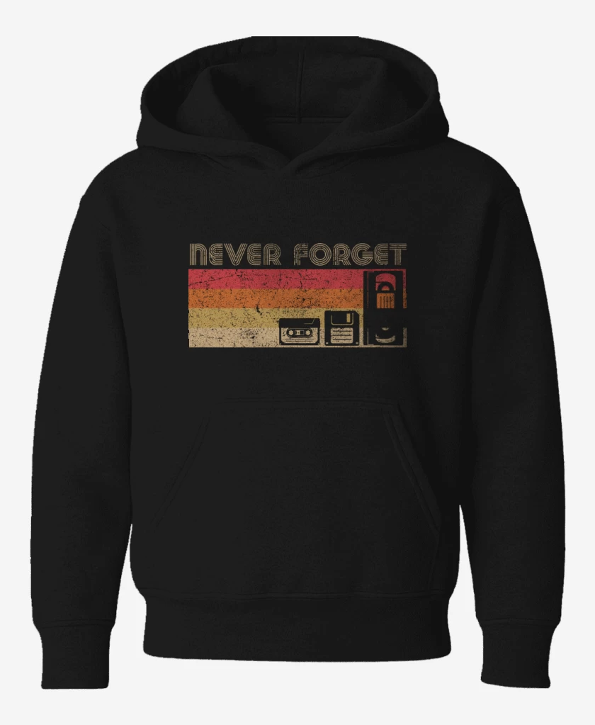 Poleron de niño Negro de Never forget oleskul