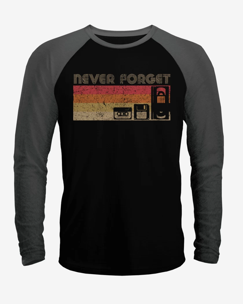 Polera Raglan Never forget oleskul