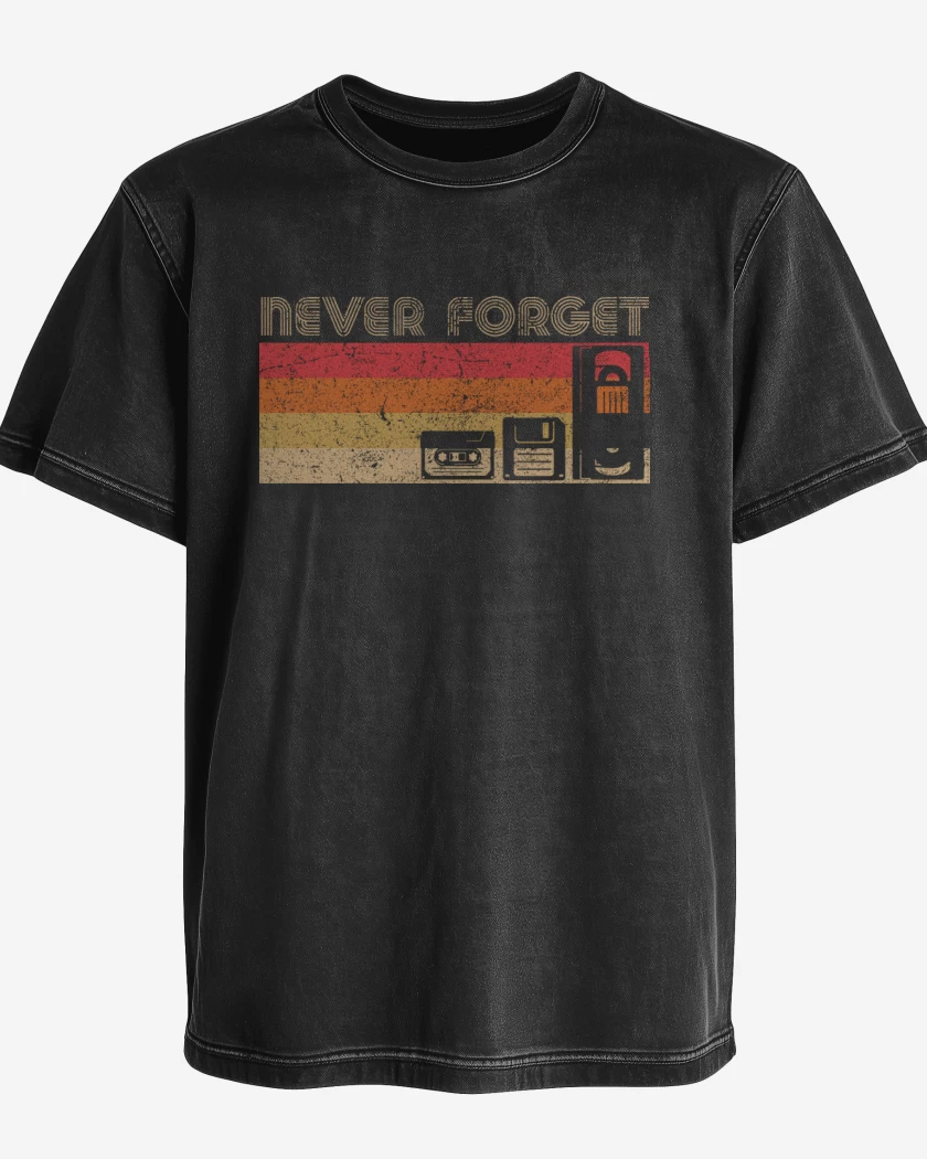 Polera desgastada Never forget oleskul