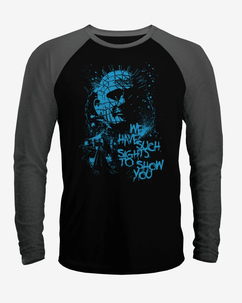 Polera Raglan Negro / Negro Heather de Hellraiser