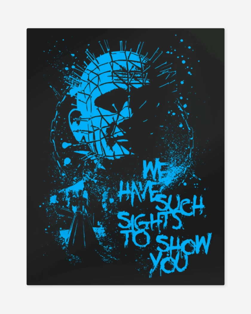 Print metalico Negro de Hellraiser