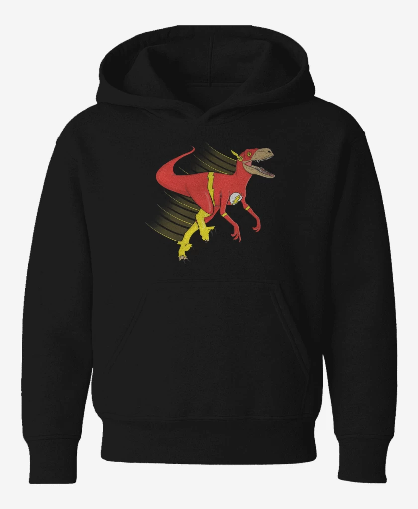 Poleron de niño Negro de Velociflashptor