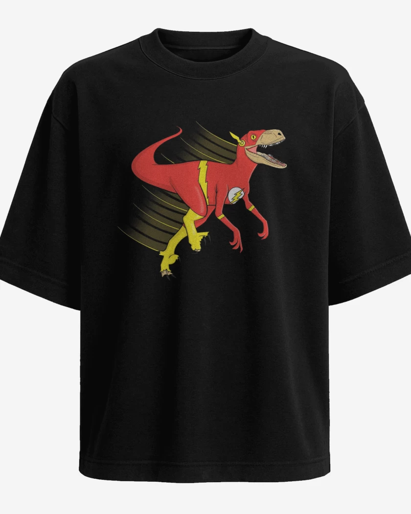 Polera Oversize Negro de Velociflashptor