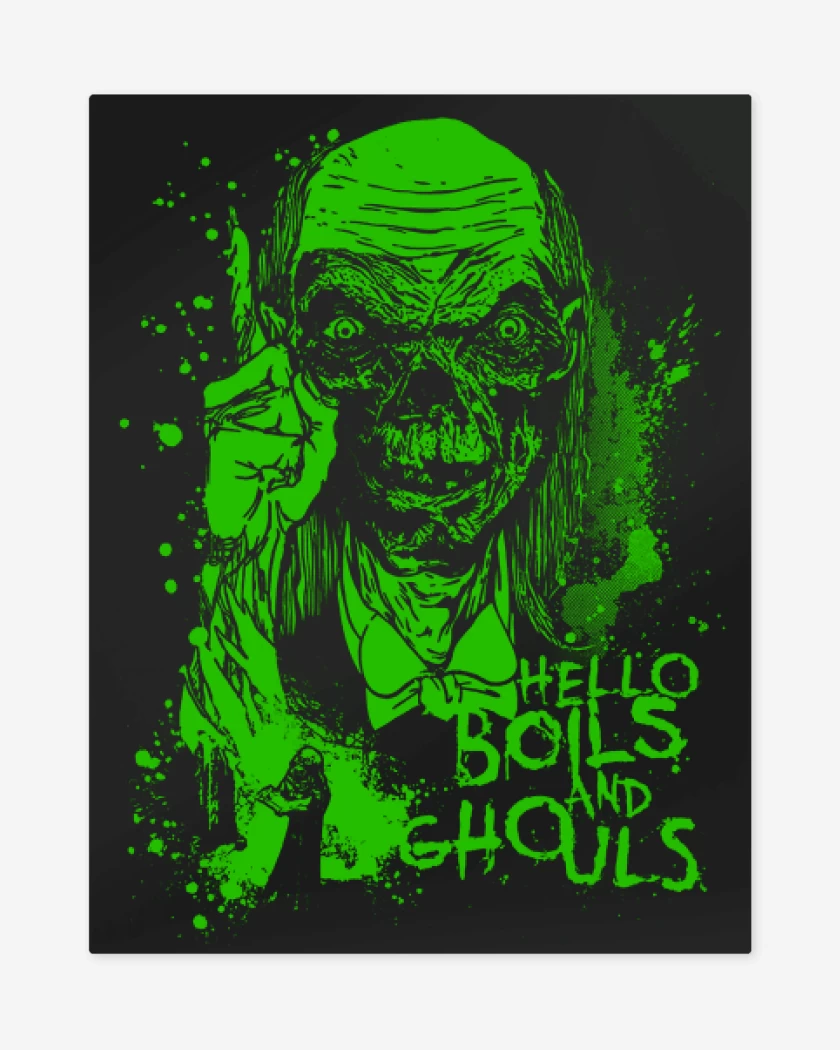 Print metalico Negro de Cuentos de la Crypta