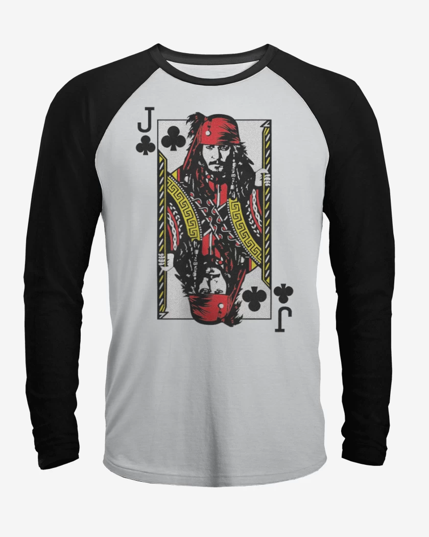Polera Raglan Blanco / Negro de J de Jack