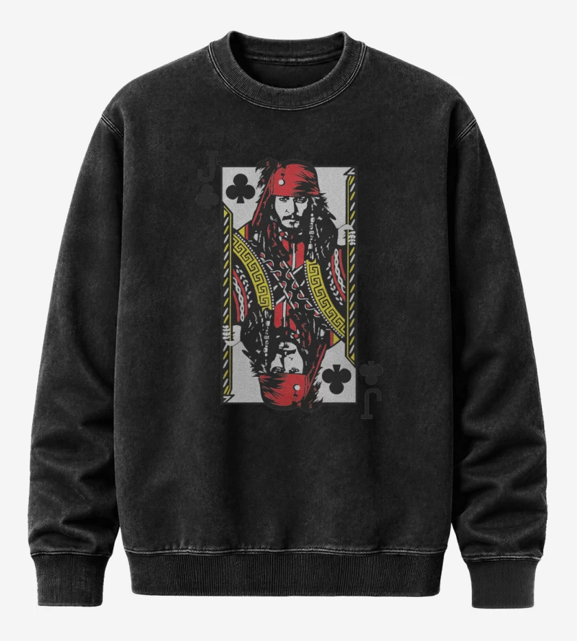 Poleron Polo Acid Wash Negro de J de Jack