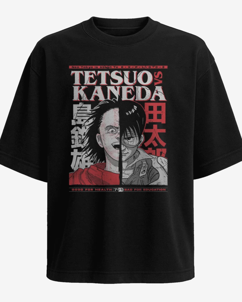 Polera Oversize Negro de Tetsuo vs Kaneda