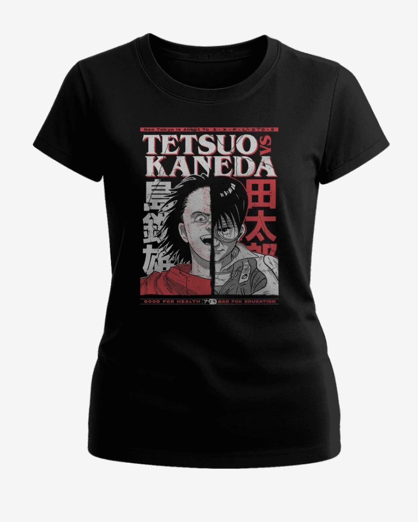 Polera de Mujer Negro de Tetsuo vs Kaneda