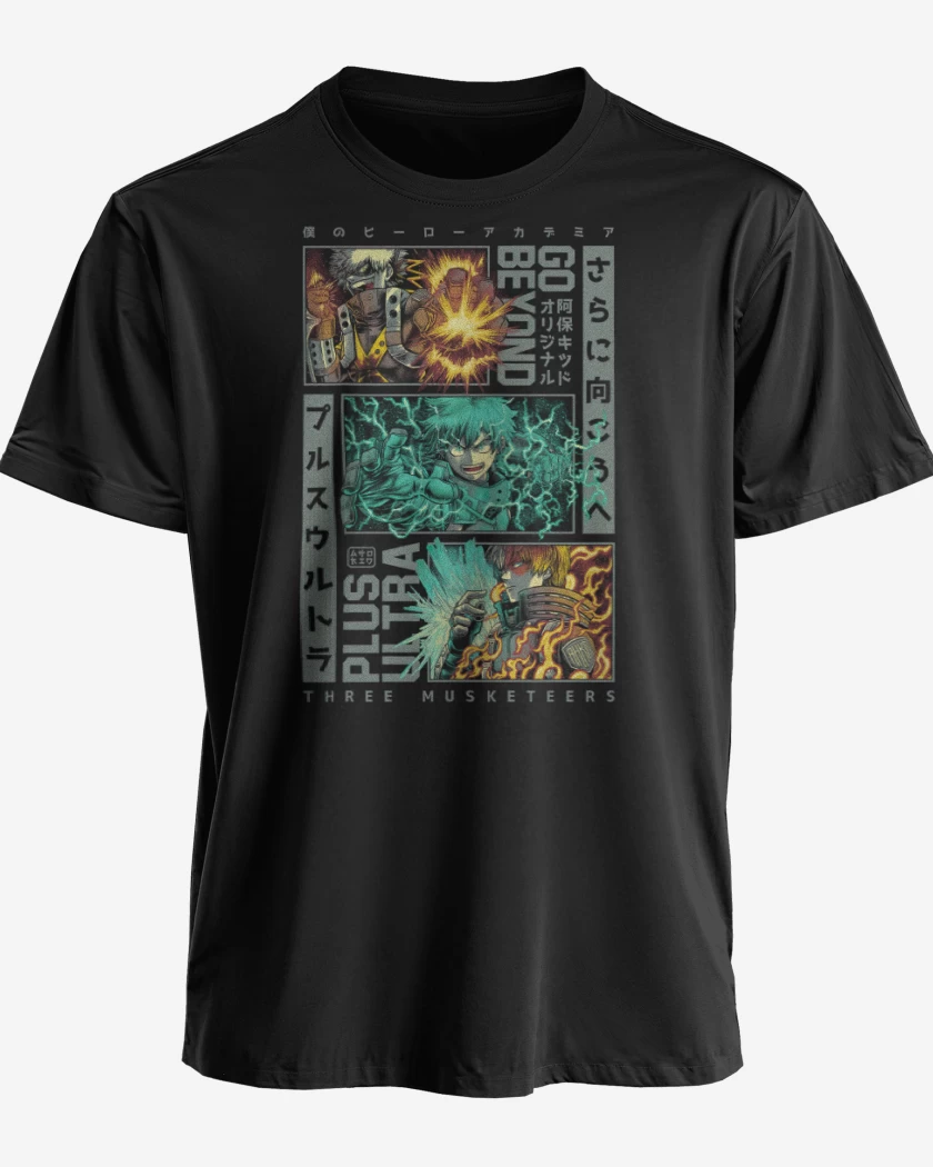 Polera premium Negro de Los Tres Mosqueteros