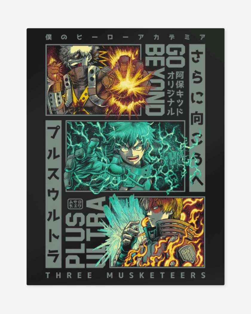 Print metalico Negro de Los Tres Mosqueteros