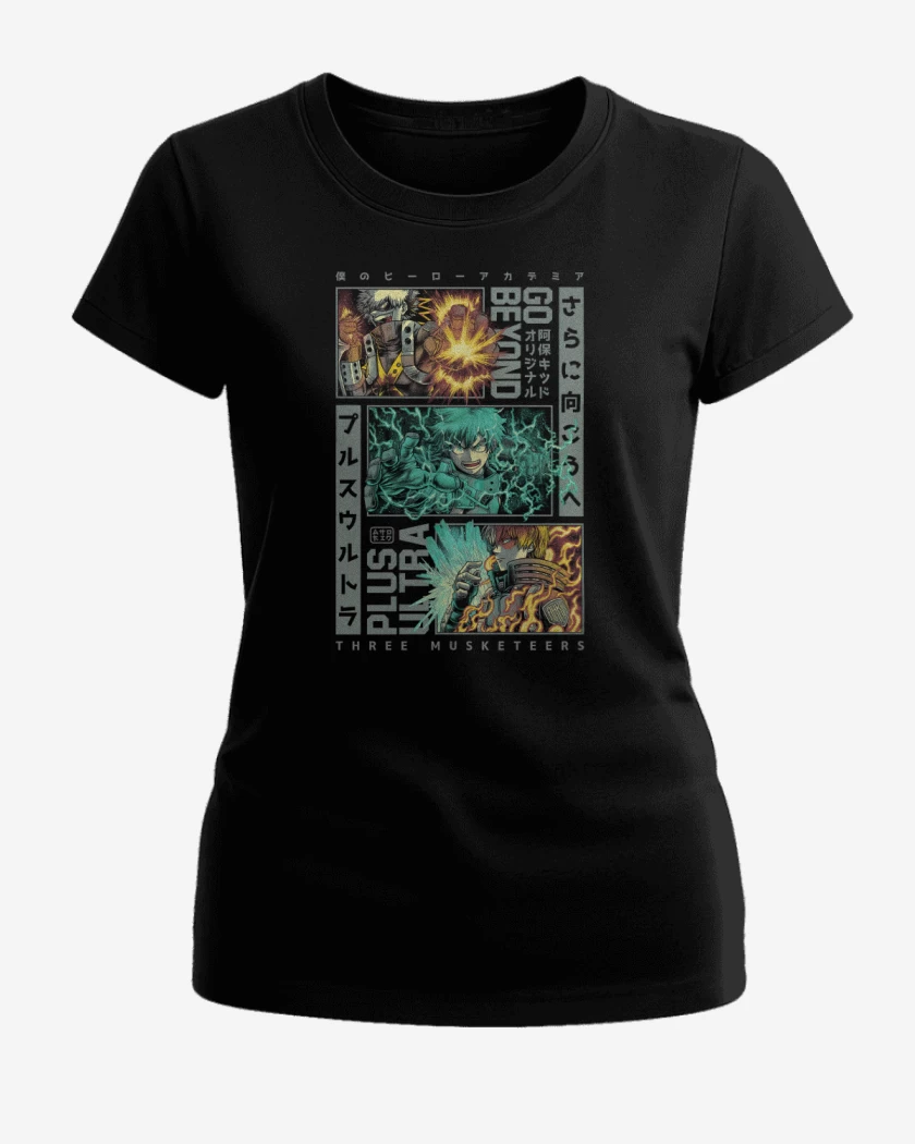 Polera de Mujer Negro de Los Tres Mosqueteros