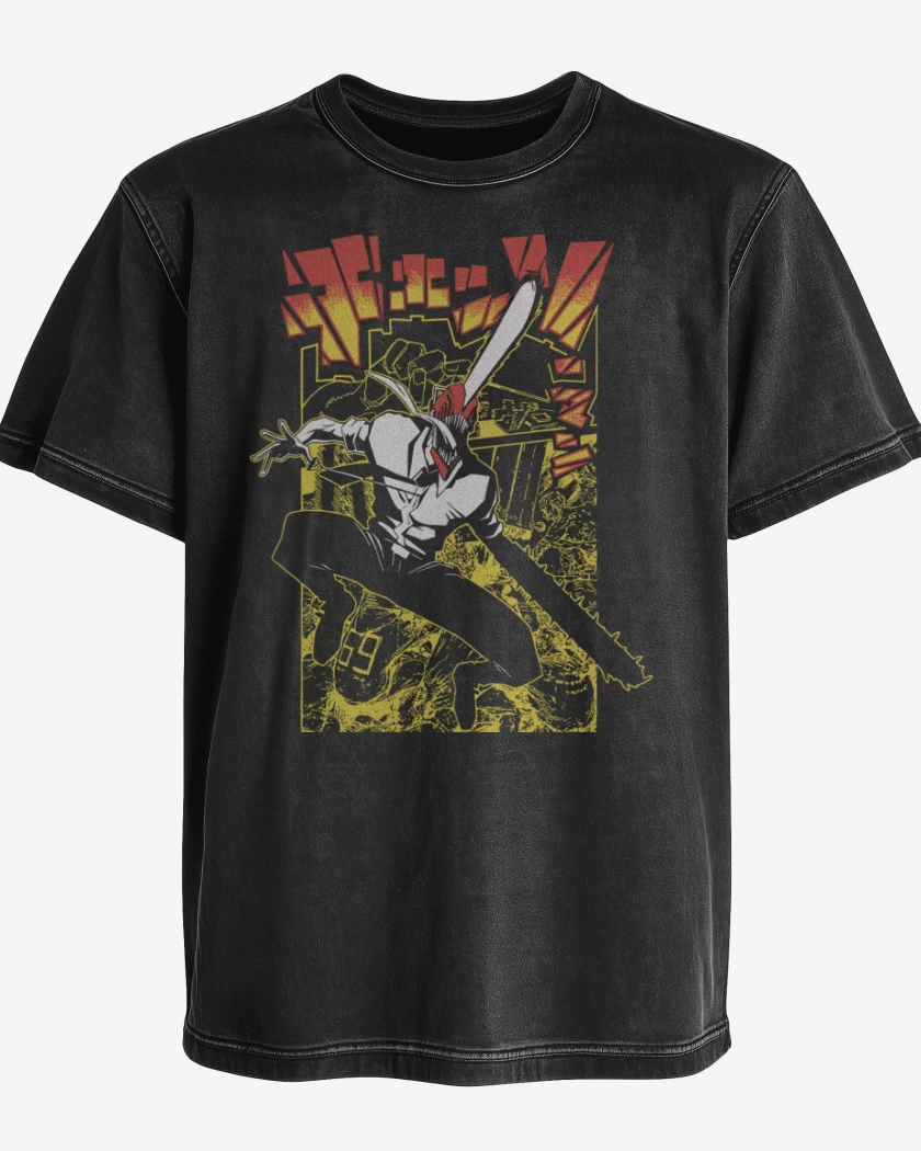 Polera desgastada Hombre Motosierra