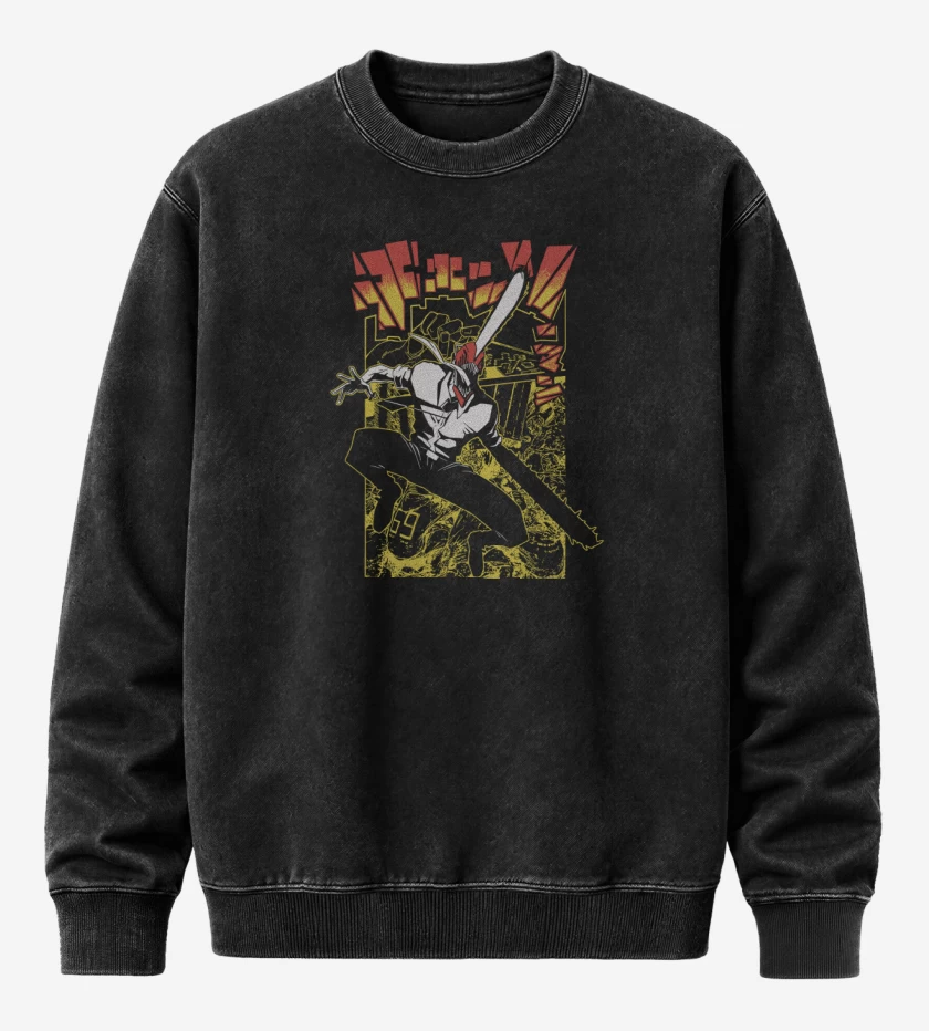 Poleron Polo Acid Wash Hombre Motosierra