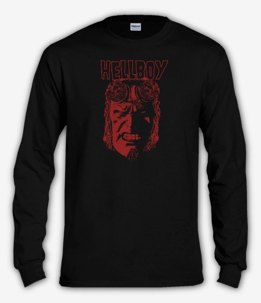 Polera manga larga Negro de Hellboy 2