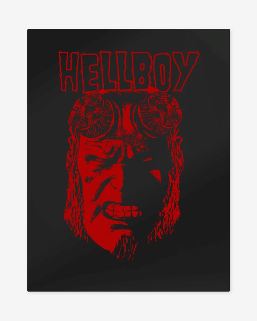 Print metalico Negro de Hellboy 2