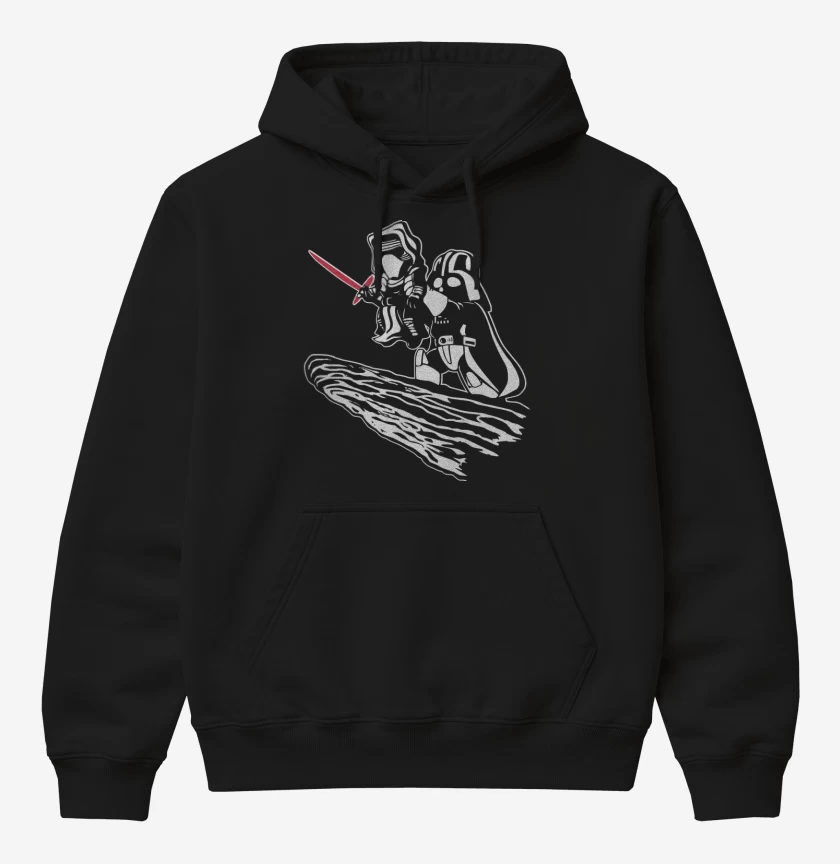 Poleron Canguro básico Negro de Vader Kylo