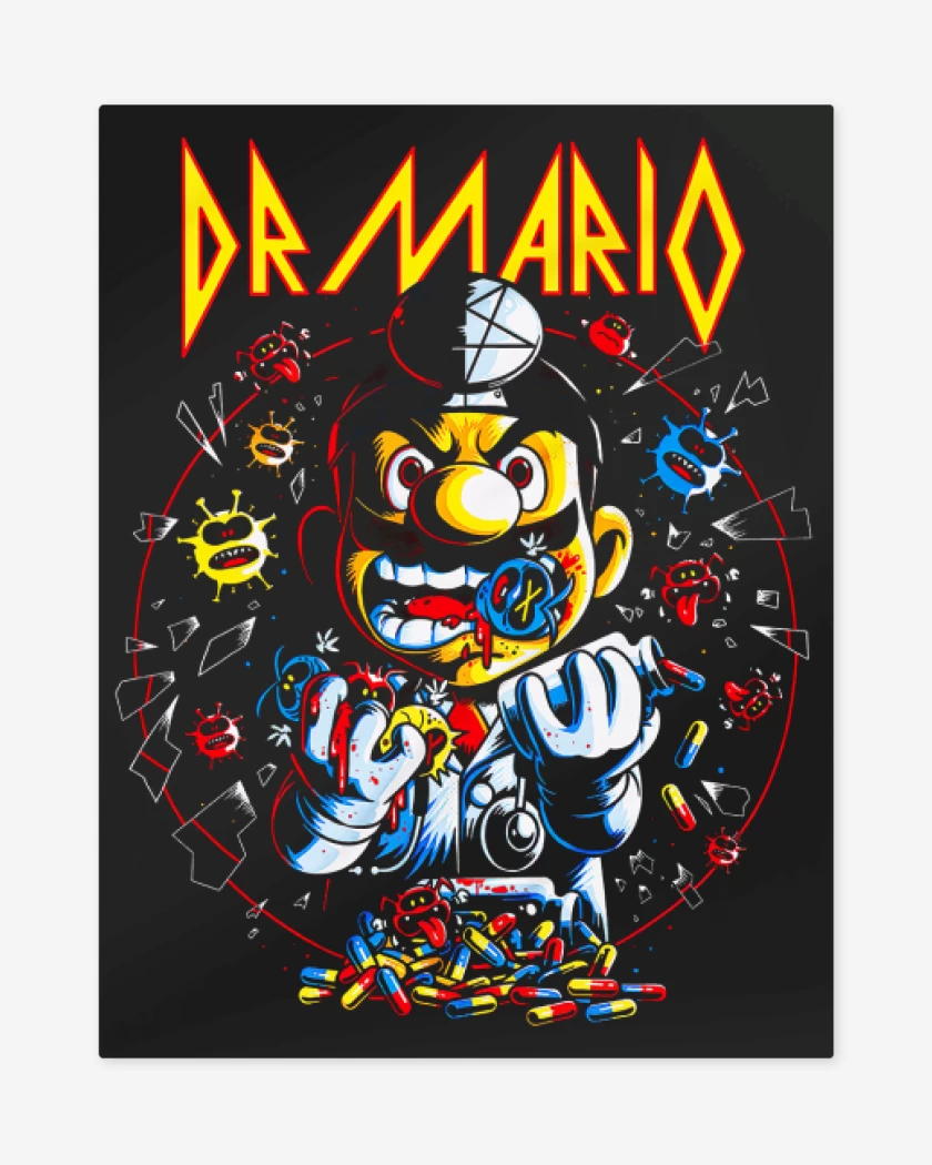 Print metalico Negro de Dr. Bigote
