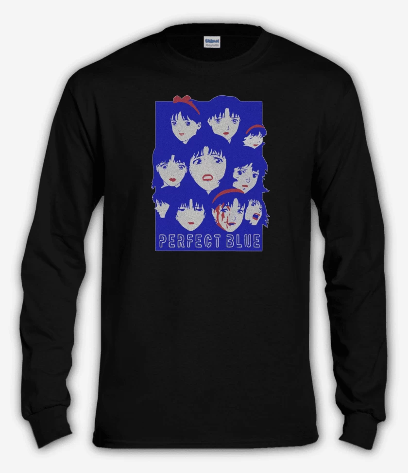 Polera manga larga Negro de Perfect Blue