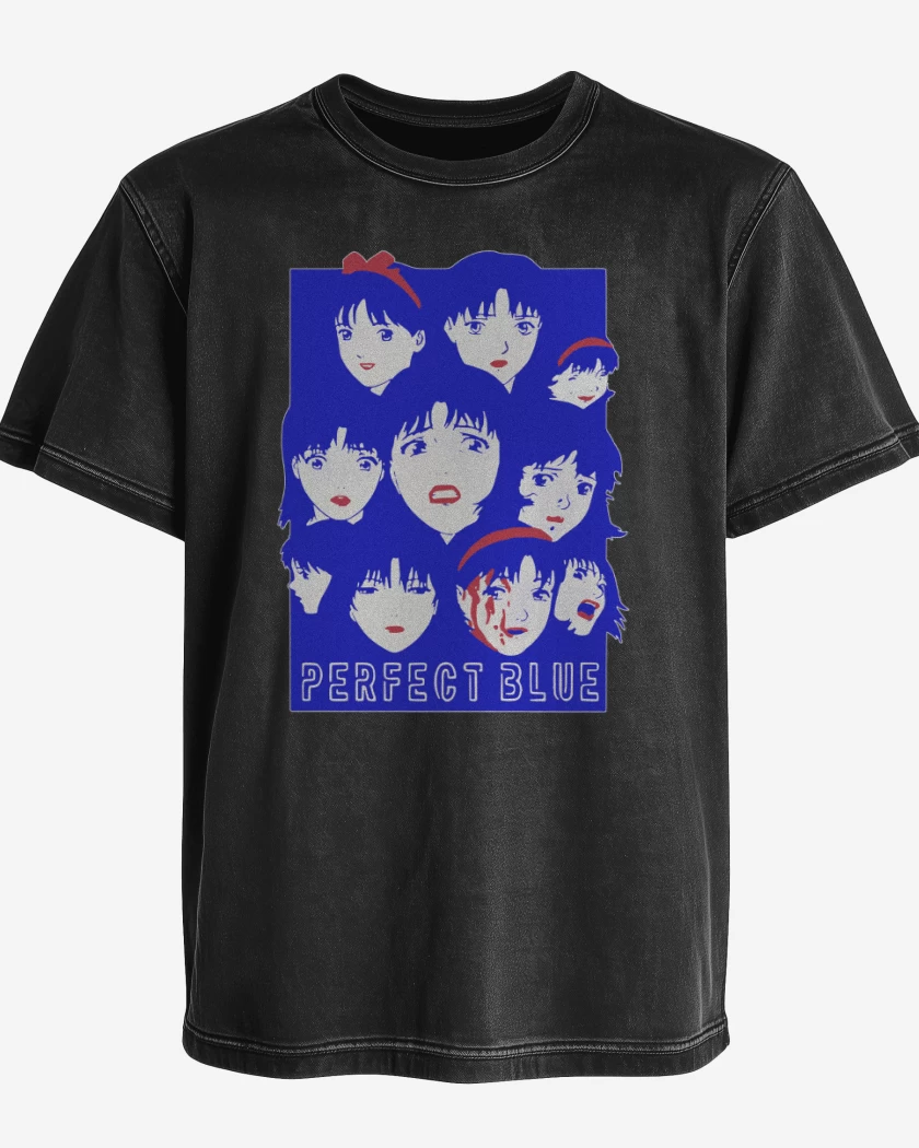 Polera desgastada Negro de Perfect Blue