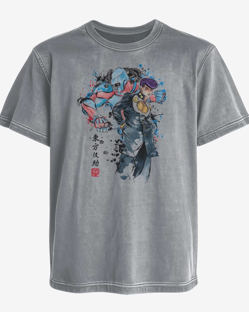 Polera desgastada Gris Melange de Restoration and Regeneration