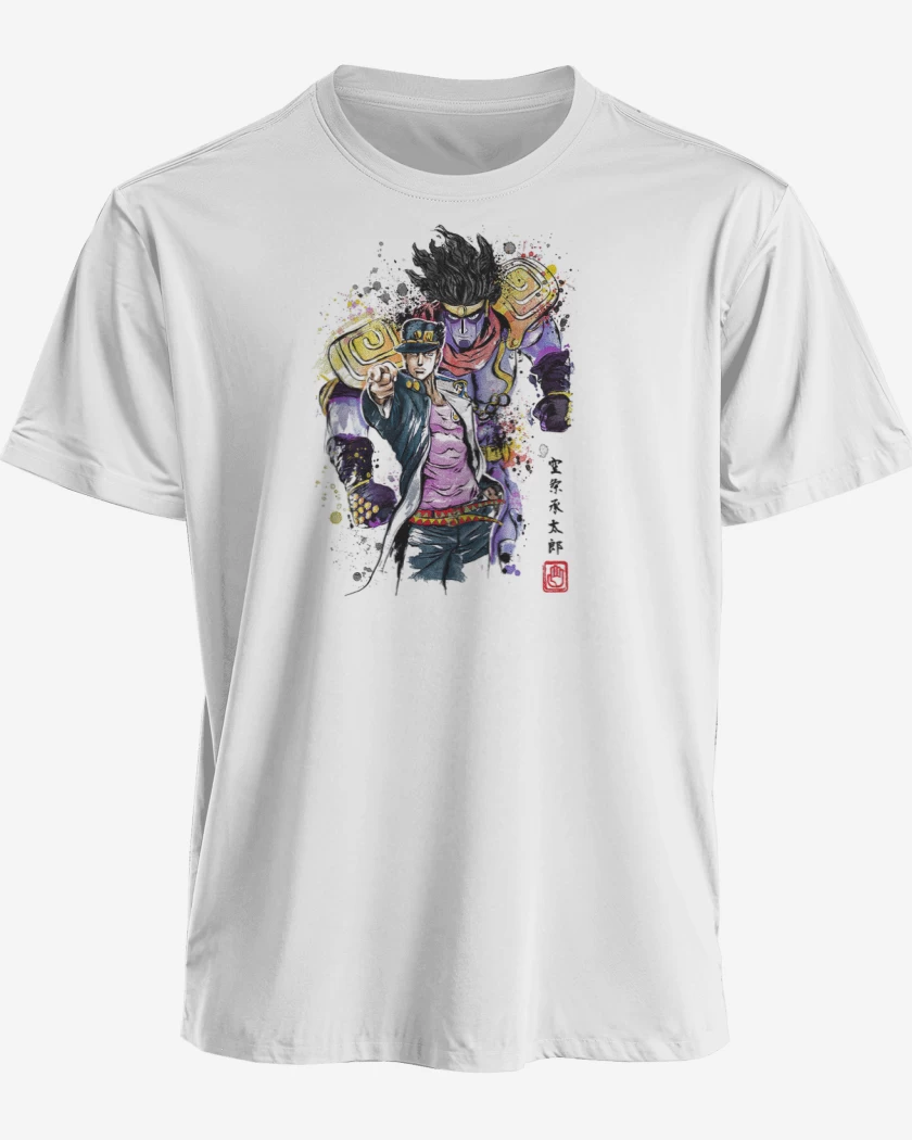 Polera premium Blanco de Jotaro Kujo