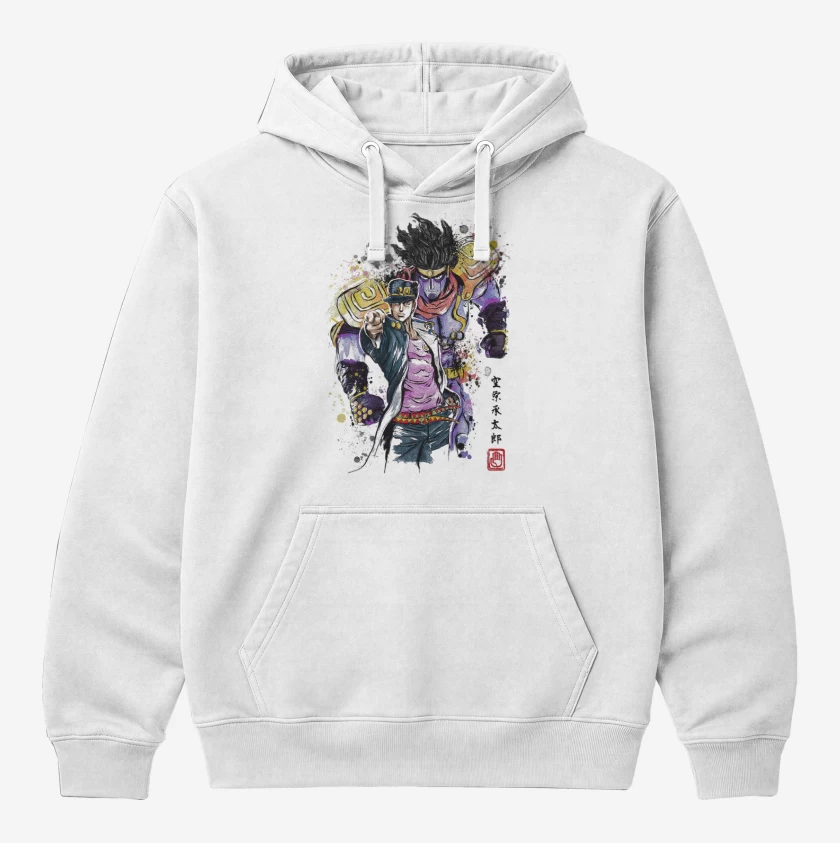 Polerón Canguro Blanco de Jotaro Kujo