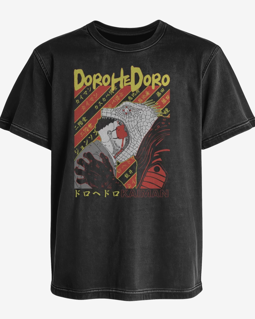 Polera desgastada Negro de Kaiman Dorohedoro