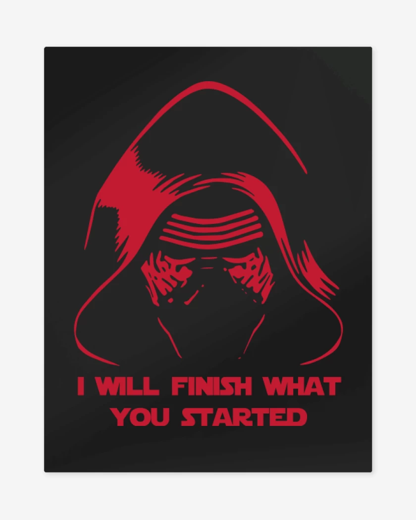 Print metalico Negro de What You Started
