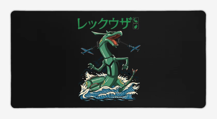 Mouse pad Gamer Negro de Rayquaza