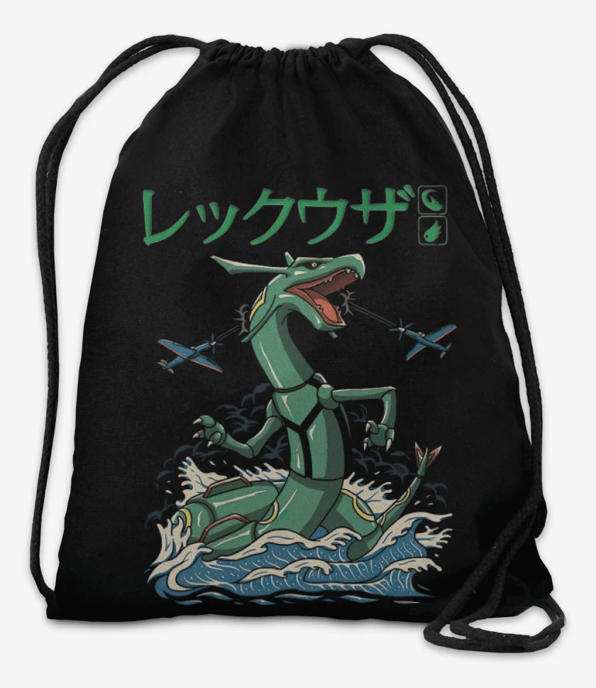Mochila Negro de Rayquaza
