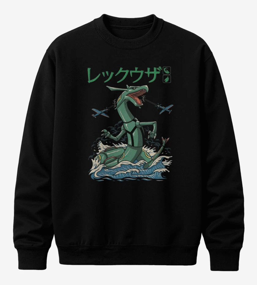 Poleron polo Negro de Rayquaza