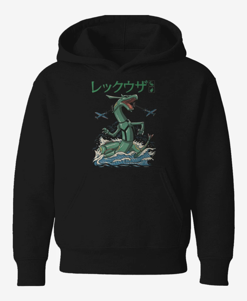 Poleron de niño Negro de Rayquaza
