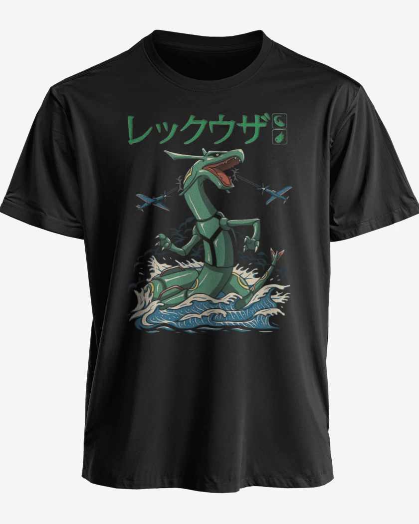 Polera premium Negro de Rayquaza