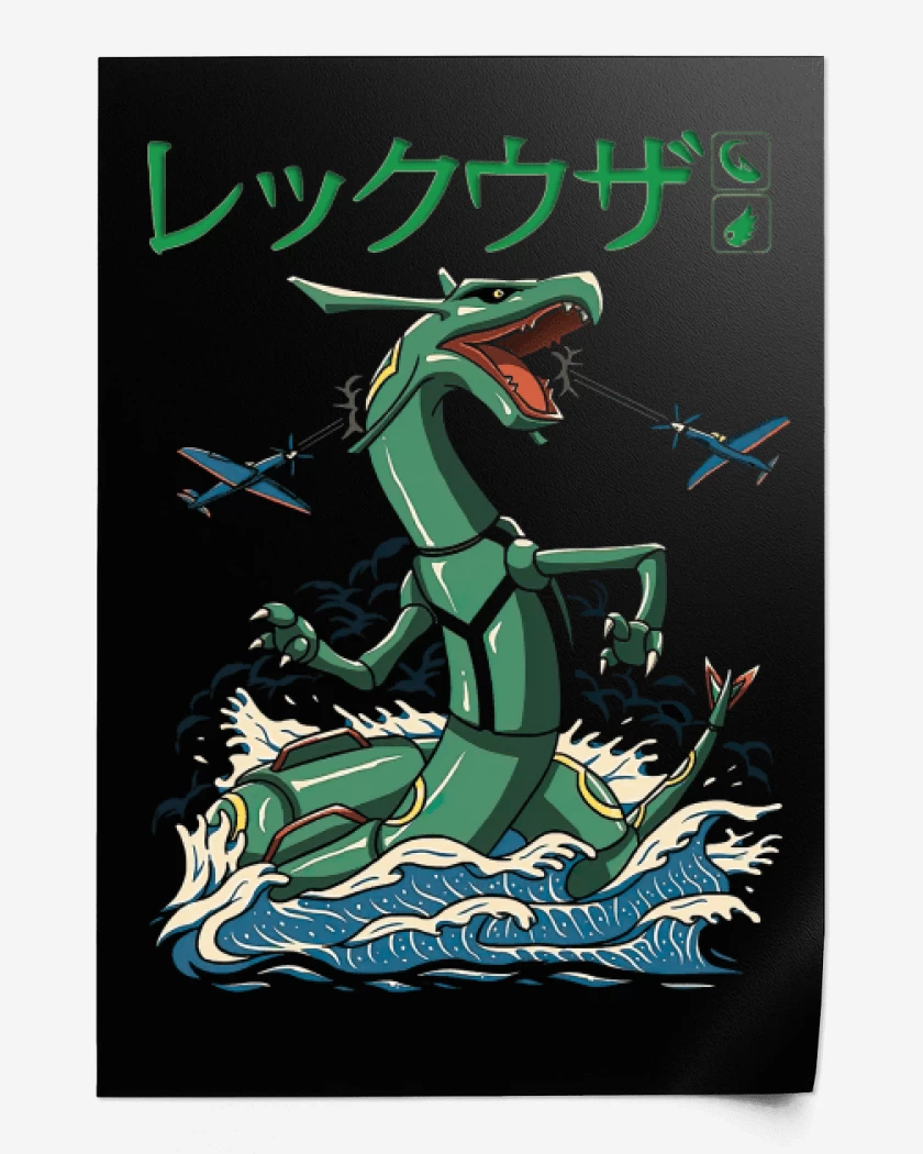 Print Negro de Rayquaza