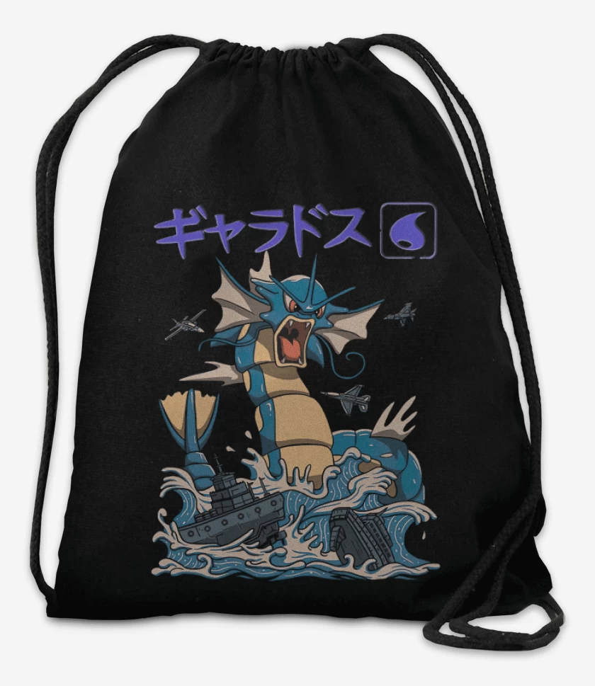 Mochila Negro de Gyarados