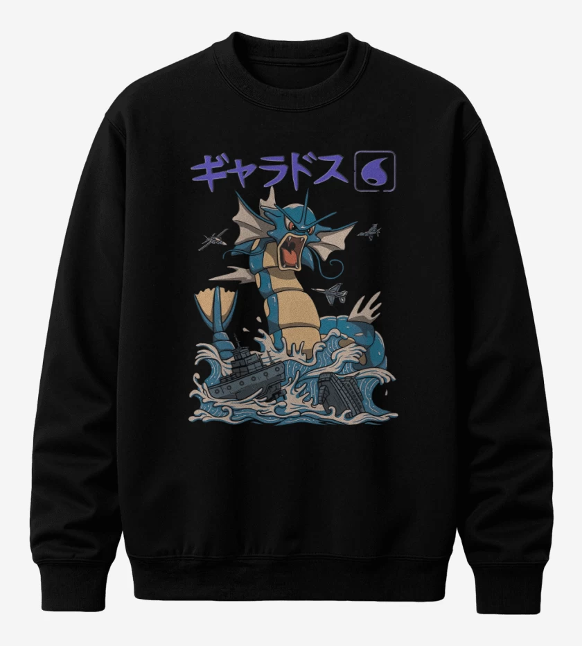 Poleron polo Negro de Gyarados