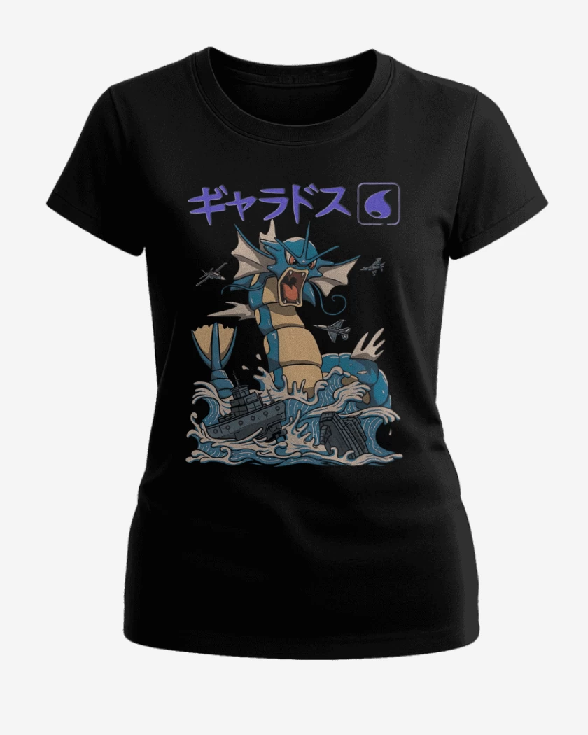 Polera de Mujer Negro de Gyarados