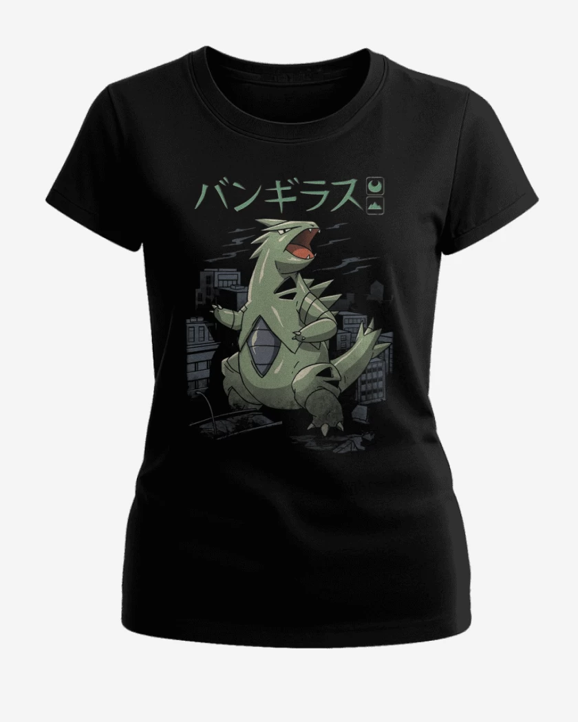 Polera de Mujer Negro de Tyranitar