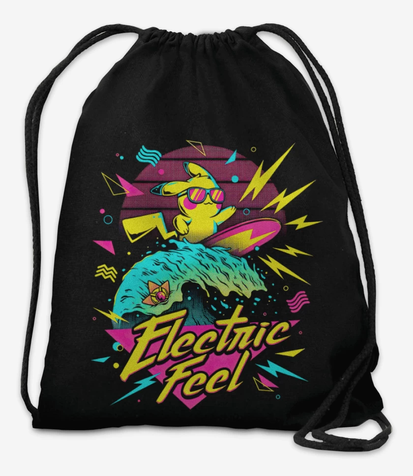 Mochila Negro de Pikachu Surf 
