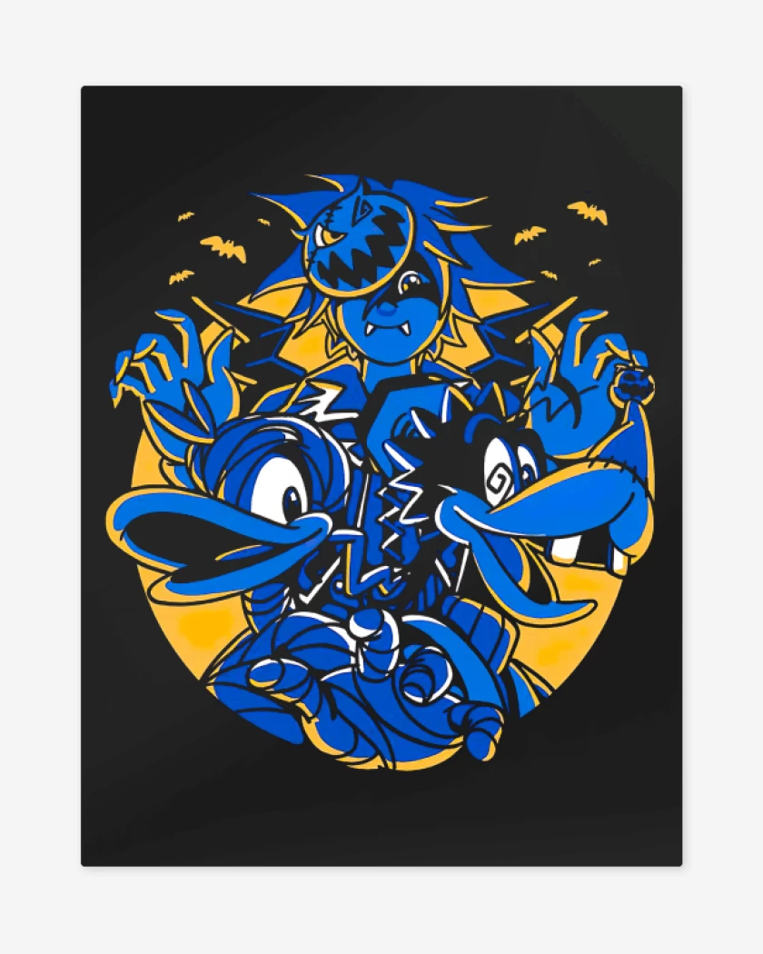 Print metalico Negro de Kingdom hearts halloween