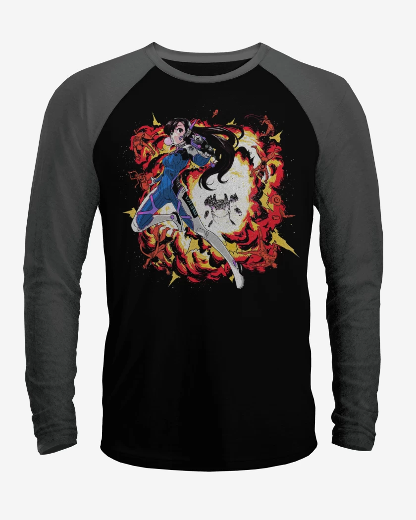 Polera Raglan Negro / Negro Heather de Nerft This!
