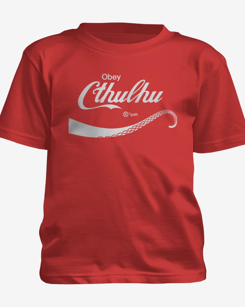 Polera de niño Rojo de Cthulhu Drink